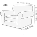 Miniatyrbild 2 av 4: E-Senior Stretch Sofföverdrag 1-sits med armstöd Elastiskt soffskydd (Svart) Black