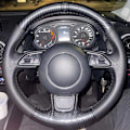 Miniatyrbild 1 av 6: Rattskinnsöverdrag för ratt till Audi A1 A3 A4 2015-2016 A7 2012-2018 S7 2013-2018 RS7 2014-2015 i mockaläder, biltillbehör Style 5
