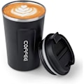 Miniatyrbild 1 av 4: Isolerad Mugg - Rostfritt Stål - 380 ml - Läcksäker - BPA-fri - Svart Black
