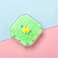 Miniatyrbild 1 av 6: 3D Mini Speed Cube Labyrint Magisk Kub Lära Pedagogisk Leksak Pusselspel Labyrint Rullande Boll Hjärna Lära Balans A-323-green
