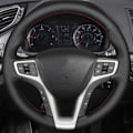 Miniatyrbild 1 av 6: DIY svart konstläder rattöverdrag för Hyundai i40 2011 2012 2013 2014 2015 2016 2017 2018 2019 2020
