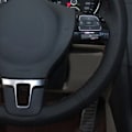 Miniatyrbild 4 av 6: DIY svart mjuk konstläder rattöverdrag för Volkswagen VW Gol Tiguan Passat B7 Passat CC Touran Jetta MK6