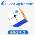 Miniatyrbild 2 av 6: 249 V2 Magic Speed Cube 2X2 249 Professionell Mini Pocket Cube V2 Kub Stickerless Puzzle Cube 249 V2