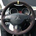 Miniatyrbild 1 av 6: Skräddarsydd rattöverdrag i mocka för Mitsubishi Lancer X 10 2007-2015 Outlander 2006-2013 ASX 2010-2013 Colt