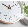 Miniatyrbild 3 av 5: Modern Tyst Väggklocka för Vardagsrum Kök Sovrum, Diameter 30.5Cm - Roséguld