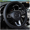 Miniatyrbild 1 av 6: Rattstyrningsöverdrag flätad på rattöverdraget cubre auto bilrattöverdrag biltillbehör rattöverdrag black blue