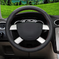Miniatyrbild 3 av 4: Tillbehör trim äkta läder bil rattöverdrag för Ford Focus 2 C-Max Kuga 2005 2006 2007 2008 2009 2010 red line