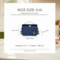 Miniatyrbild 2 av 4: Isolerad Väska - Ej Specificerad - Förtjockad Modell - 6.4L - Bättre Värmeisolering - Elegant Design Blue