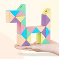 Miniatyrbild 4 av 6: 24-72 Segment Magisk Linjal Orm Kub Multi-Färg 3D Pussel Fidget Leksaker Transformerbara Kuber Barn Utbildning Leksaker Gåva Cubo Magico A 36 segments