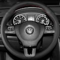 Miniatyrbild 1 av 6: Svart konstläder rattöverdrag för Volkswagen VW Gol Tiguan Passat B7 Passat CC Touran Jetta MK6
