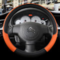 Miniatyrbild 1 av 6: Rattstyrningsöverdrag i PU-läder för Citroen Berlingo E-Berlingo Berlingo XL, 9 färger, halkfritt, biltillbehör O shape Orange