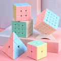 Miniatyrbild 2 av 6: Macaroon 2X2 3X3 4X4 5X5 Pyraminx Magic Cube Leksaksset Kubpaket Macaroon Stickerless Neo Professionell Pusselleksak För Barn C