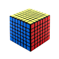 Miniatyrbild 5 av 6: Mfjs 7 7X7 Magic Speed Cube Stickerless Professionell Fidget Leksak 6 6X6 Cubo Magico Pussel Meilong 6 Black