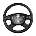 Miniatyrbild 2 av 6: DIY svart konstläder rattöverdrag för Skoda Octavia Superb Yeti 2009 2010 2011 2012 2013 Roomster Fabia