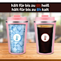 Miniatyrbild 4 av 4: Isolerad Mugg - Rostfritt Stål - 380 ml - Läcksäker - BPA-fri - Rosa pink