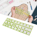 Miniatyrbild 3 av 4: Akozon Quiltsabloner Quiltslinjal Akryl Rektangulär Transparent Enkel Användning Sömnadslinjal