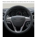 Miniatyrbild 4 av 6: Handsydd svart PU-läder rattöverdrag för Lada Vesta 2015 2016 2017 2018 2019 2020 Xray red thread