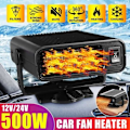 Miniatyrbild 2 av 4: Bildelar, 500W Portabel Bilvärmare Auto, Elektrisk Fläkt, Defroster, För Vindruta, Roterande - Typ 12V Svart