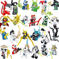 Miniatyrbild 2 av 6: Ninja Masters of Spinjitzu Jay Cole Kai Zane Lloyd Mini Dockfigur Byggstenar Leksaker för Barn Present 24pcs set(.103)