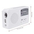 Miniatyrbild 3 av 4: Bärbar solcellsradio - Rui - Handvev - AM/FM - LED-belysning - Telefonladdare White