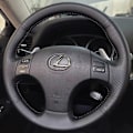 Miniatyrbild 1 av 5: Svart PU konstläder handsydd rattöverdrag för Lexus IS IS250 IS250C IS300 IS300C IS350 IS350C F Sport