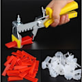 Miniatyrbild 3 av 4: 801 st Nivelleringsdistanser Nivelleringssystem Distanser, 1,5 mm Basplattnivellerare