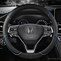 Miniatyrbild 4 av 6: Mikrofiberläder rattöverdrag för Honda Civic CRV XRV Accord 2016 ~ 2019 2021 10:e generationen, högkvalitativa biltillbehör WHITE