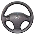 Miniatyrbild 2 av 5: Svart PU konstläder handsydd rattöverdrag för Lexus IS IS250 IS250C IS300 IS300C IS350 IS350C F Sport