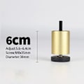 Miniatyrbild 3 av 4: Set med 4 justerbara möbelben i aluminiumlegering, soffbensersättning för soffa, säng, guld 6 cm