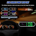 Miniatyrbild 2 av 6: Hastighetsmätare, hastighetsdisplay, Head Up Display, bil-HUD med färgstark LED-skärm med GPS, funktion