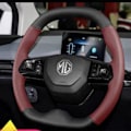 Miniatyrbild 1 av 6: För MG Mulan 2022 2023 DIY handsydd halkfri kolfiber äkta läder mocka sportig stil rattöverdrag style 6