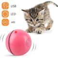 Miniatyrbild 1 av 4: Interaktiv Leksak - Självroterande Boll - 360 Grader - USB Uppladdningsbar - För Katter - Röd