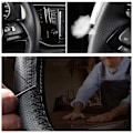 Miniatyrbild 5 av 6: DIY svart konstläder rattöverdrag för Opel Ampera 2012 Zafira Tourer Astra (J) 2010 2011 2012 2013 2014 2015