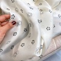 Miniatyrbild 3 av 4: Sidenscarf för damer, varm, mjuk, elegant, stil - benvit