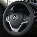 Miniatyrbild 6 av 6: 100% Dermay Märkesläder Universal Bilrattstyrningsöverdrag 37cm-38cm Bilstyling Sport Auto Rattöverdrag Halkskydd Red