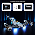 Miniatyrbild 1 av 6: Yeabricks LED-belysningsset för 75325 N-1 Starfighter byggklossar (ingår inte modellen) leksaker för barn Only LED Light Set