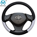 Miniatyrbild 3 av 6: 100% Dermay-märkes läder sportbil rattöverdrag för Toyota CHR C-HR biltillbehör Red