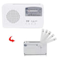 Miniatyrbild 2 av 4: Bärbar solcellsradio - Rui - Handvev - AM/FM - LED-belysning - Telefonladdare White