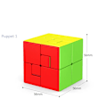 Miniatyrbild 1 av 5: Magic Cube Nyhet Bind Docka Kub 3X3X3 Spel Kub Professionell Magic Cube #1 #2 Asymmetrisk Docka Pussel Kuber Leksaker Puppet 1