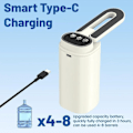 Miniatyrbild 6 av 6: Dryckesautomat Elektrisk Vattendispenser Vattenflaska Usb Uppladdningsbar Elektrisk, Vikbar Pip, 3 Vattenflöden