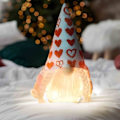 Miniatyrbild 3 av 3: Ansiktslös kvinnlig dockfigur i form av ett kärlekshjärta Ornament Rudolph Dvärg Kärleksgoblin