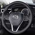 Miniatyrbild 1 av 5: Specialdesignad rattfläta i äkta läder, 100% passform för Toyota Camry 2018-2019 Avalon 2019 Corolla 2019-2020 RAV4
