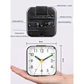 Miniatyrbild 4 av 5: Tystgående analog väckarklocka utan tickande med snooze-funktion, ljusfunktioner och batteridrift, bärbar väckarklocka för barn