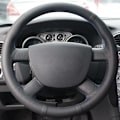Miniatyrbild 2 av 6: Artificia läder handsydd svart rattöverdrag för Ford Kuga 2008-2011 Focus 2 2005-2011 C-Max 2007-2010 Transit