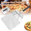 Miniatyrbild 1 av 4: Pizzaspade Pizzaskärare Kökskakspade Med Fällbart Handtag Rostfritt Stål