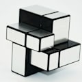Miniatyrbild 6 av 6: [Ecube] Sengso 2X2X2 Spegelkub Block Kub Pussel Magisk Kub Speed Cubo Magico 2X2 Lärande Utbildningsleksaker För Barn Pojkar White Golden Sticker