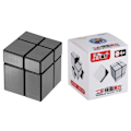 Miniatyrbild 1 av 6: [Ecube] Sengso 2X2X2 Spegelkub Block Kub Pussel Magisk Kub Speed Cubo Magico 2X2 Lärande Utbildningsleksaker För Barn Pojkar Black Silver Sticker