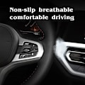 Miniatyrbild 2 av 6: Rattstyrningsöverdrag i mikrofiber för Skoda Octavia RS Citigo Fabia Scala Karoq Kodiaq Citijet Superb 2015-2019