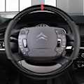Miniatyrbild 4 av 6: Rattskinnsöverdrag i kolfiber + läder för Citroën C4 Aircross C5 Aircross C3-XR C4 Picasso C4 C5 C6 biltillbehör BLACK D SHAPE