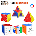 Miniatyrbild 2 av 6: Rs2/3/4M Maglev 3X3 2X2 4X4 Magnetisk Magisk Kub 3 Gånger;3 Professionell 3X3X3 Hastighetspussel Barn Fidget Leksak Magnet Cubo Magico RS3M magnetic cube(.101)